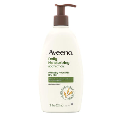 Daily Moisturizing Body Lotion for Dry & Sensitive Skin with Prebiotic Oat, Fragrance & Paraben Free, Non-Greasy, Non-Comedogenic, 48-Hour Moisturizer 18 Fl Oz